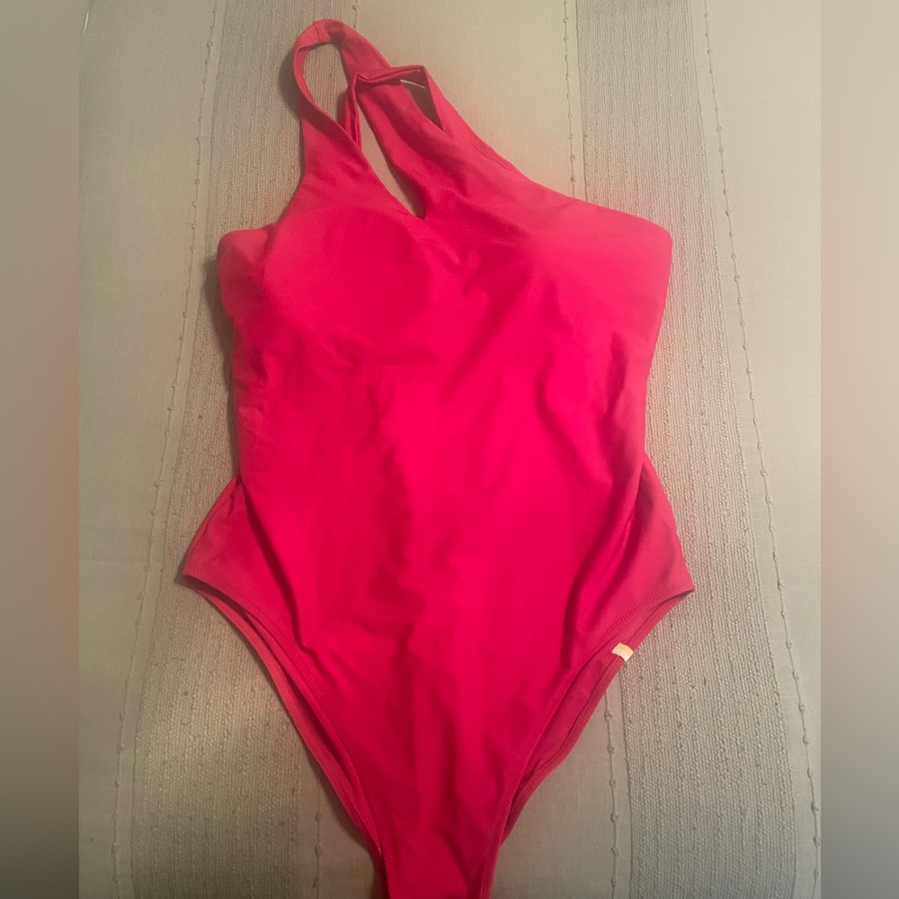 NWOT Sz 12 Rouched Cutout Sidestroke in Spritz (Pink)